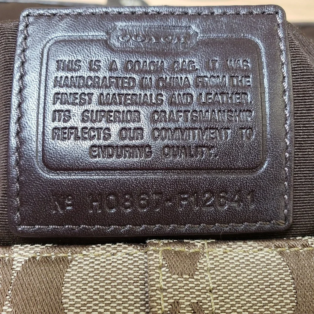 Y2K Coach Soho Bag 4PC Set Brown Signature C Logo Print Buckle‎ Shoulder Purse